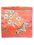 Cream Multi-Floral Pattern Silk Touch Square Scarf