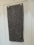 Italian Black Sequin Pencil Skirt