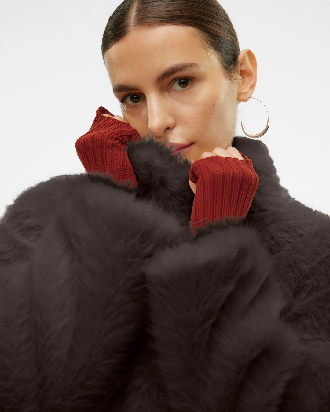 Chocolate Monroe Faux Fur Jacket