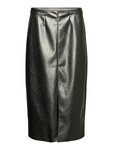 Camilla Gunmetal PU High Waist Pencil Skirt