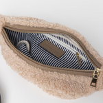 Grey Faux Shearling Bum Bag