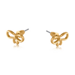 Gold Santorini Bow Stud Earrings