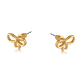 Gold Santorini Bow Stud Earrings