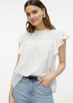 Snow White Frill Sleeve Top