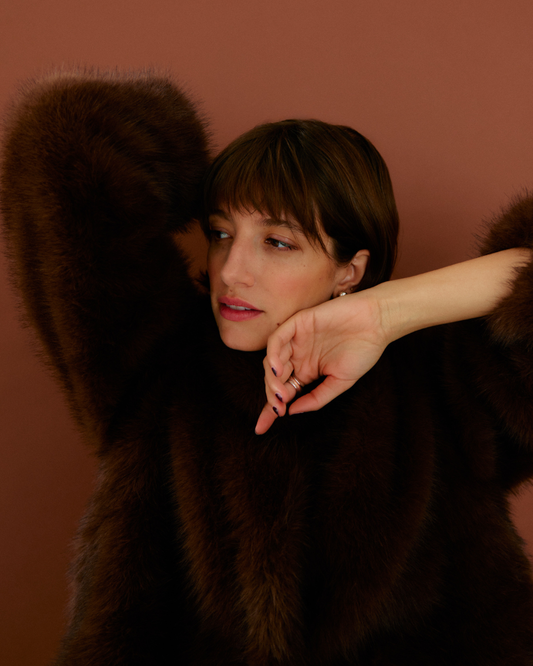 Chocolate Monroe Faux Fur Jacket