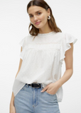 Black Frill Sleeve Top