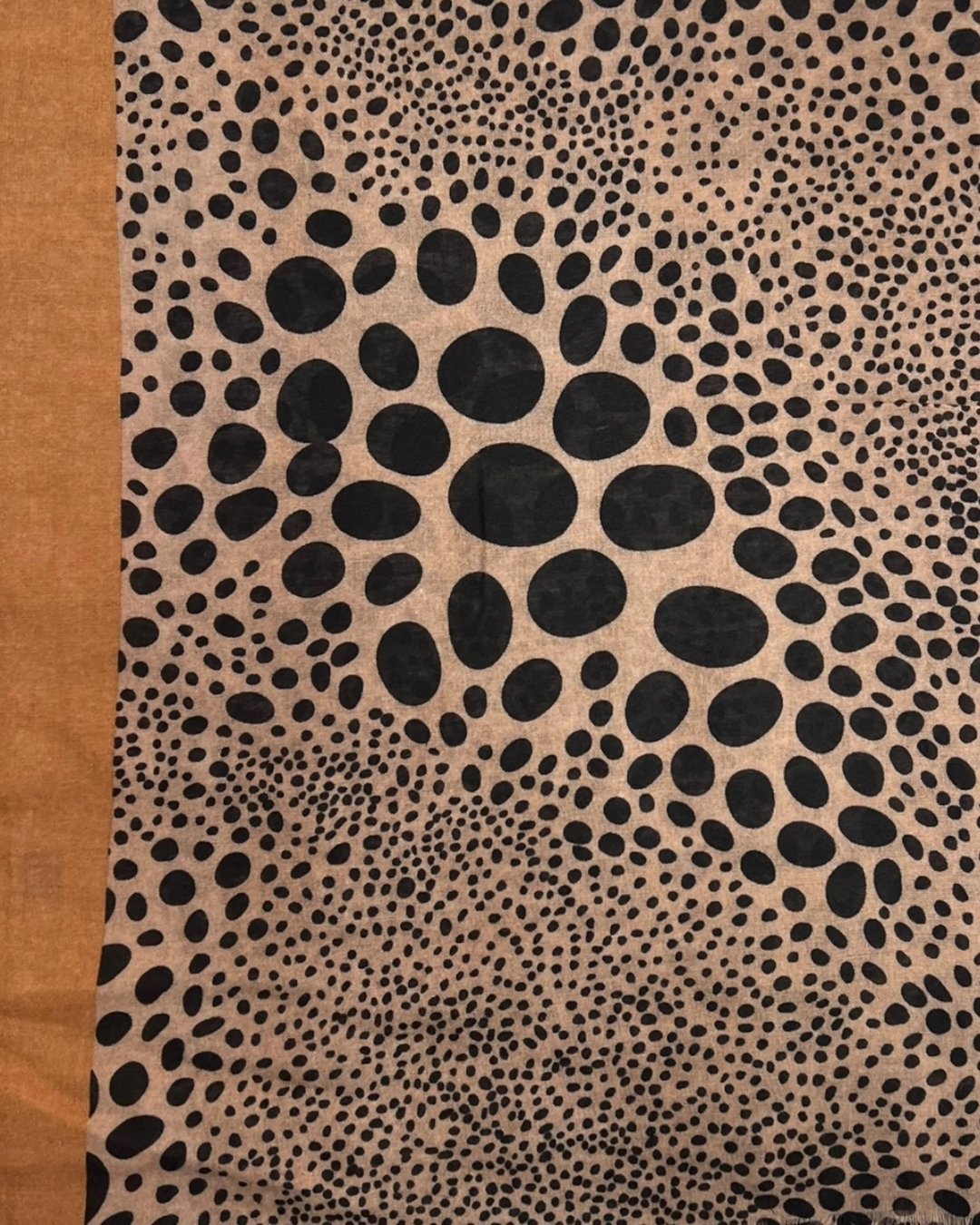 Brown Leopard Dots Print Scarf