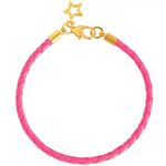 Pink Plaited Stacklet & Star Bracelet