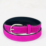 Red Pony Skin Leather Belt