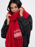 Red/White Oversized Super Soft Blanket Scarf