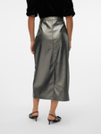 Camilla Gunmetal PU High Waist Pencil Skirt