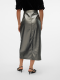 Camilla Gunmetal PU High Waist Pencil Skirt