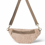 Grey Faux Shearling Bum Bag