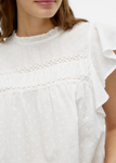 Snow White Frill Sleeve Top
