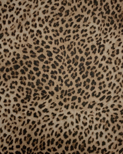 Brown Cheetah Print Cotton Blend Scarf