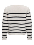 Laura Cream/Black Breton Stripe Cardigan