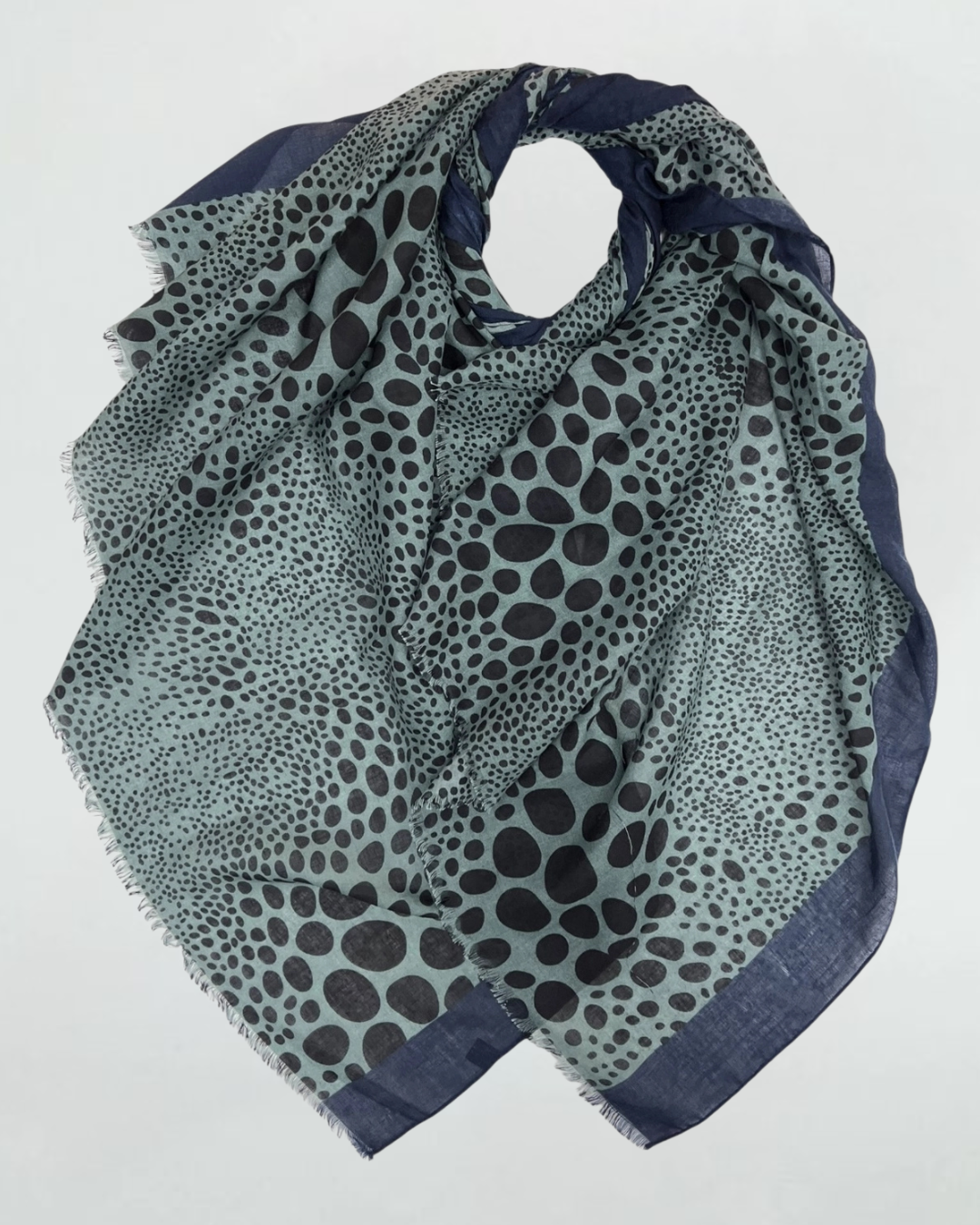 Brown Leopard Dots Print Scarf