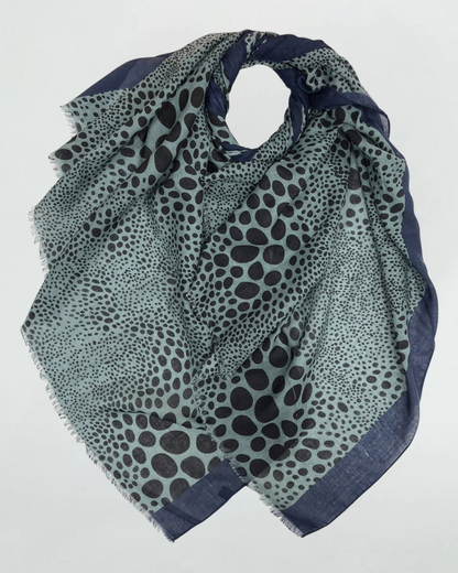 Brown Leopard Dots Print Scarf