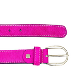 Pink Pony Skin Leather Belt