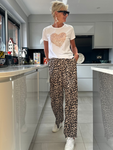 Clara Leopard Cotton Trousers