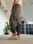 Black Slim Barrel Cargo Joggers