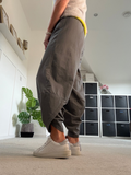 White Slim Barrel Cargo Joggers