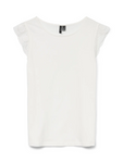 Emily Navy Broderie Anglaise Cap Sleeve T Shirt