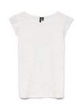 Emily Snow White Broderie Anglaise Cap Sleeve Top