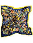 Black Butterfly Pattern Silk Touch Square Scarf