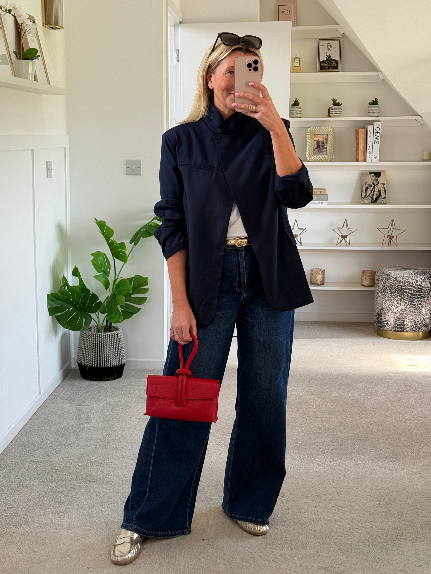 NEW Navy Single Button Plain Blazer