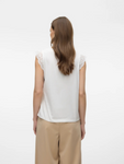 Emily Snow White Broderie Anglaise Cap Sleeve Top