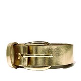 Gold Smooth Leather Belt