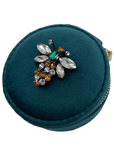 Fuchsia Velvet Star Jewellery Travel Pot