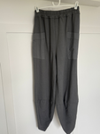 Grey Slim Barrel Cargo Joggers