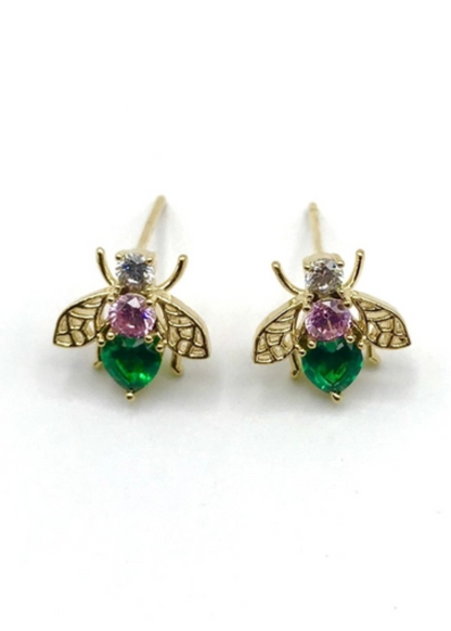 Nouveau Bejewelled Bee Necklace