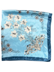 Cream Multi-Floral Pattern Silk Touch Square Scarf