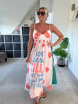 Bon Voyage Strappy Contrast Back Midi Dress