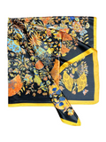 Black Butterfly Pattern Silk Touch Square Scarf