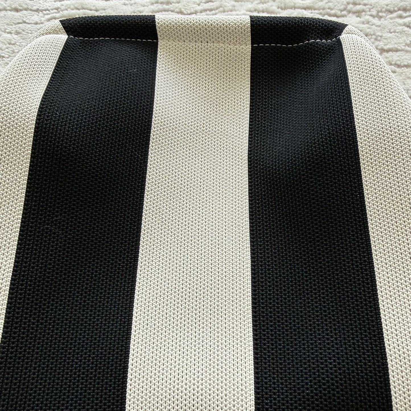 Black/Tan Woven Stripe Soft Pouch Clutch Bag