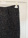 Italian Black Sequin Pencil Skirt