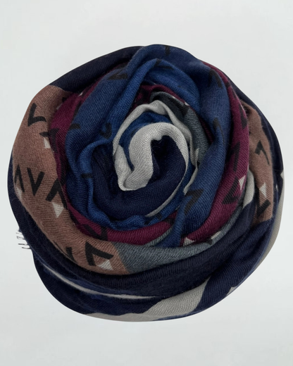 Mocca V Print Pattern Scarf