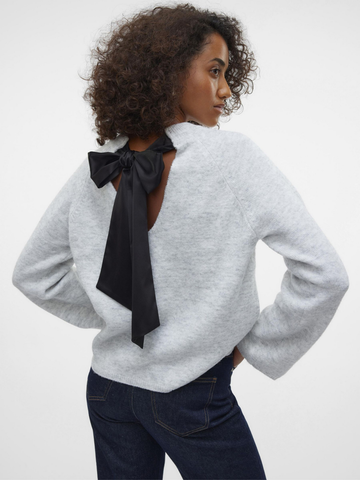 Elowen Grey Bow Jumper