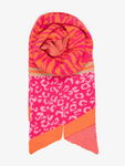 Grey/Fuchsia Tiger & Leopard Scarf