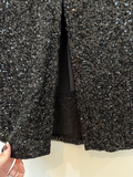 Italian Black Sequin Pencil Skirt