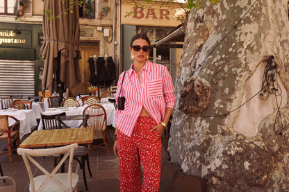 Pink/Red Stripe Cotton Shirt