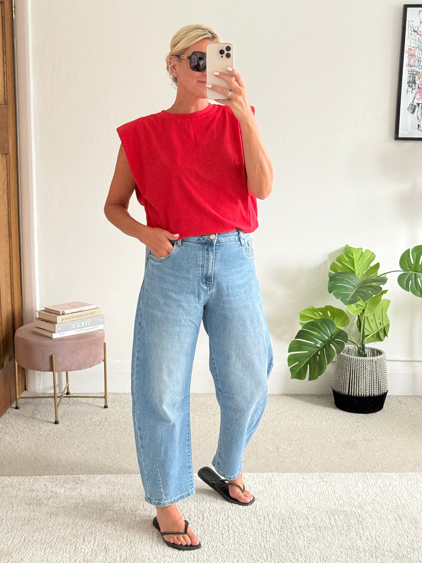 Livia Light Blue Cropped Barrel Jeans