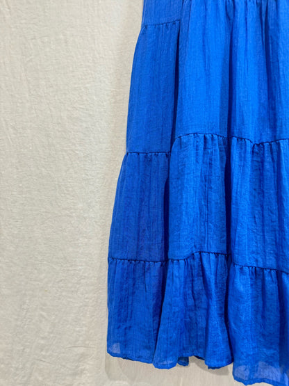 Kelly Green Tie Strap Tiered Maxi Dress