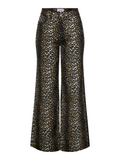 Madison Leopard High Waist Wide Leg Jeans