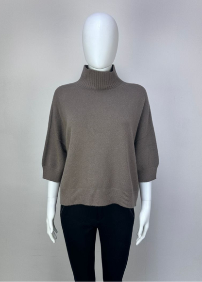 Latte Turtleneck 3/4 Sleeve Jumper