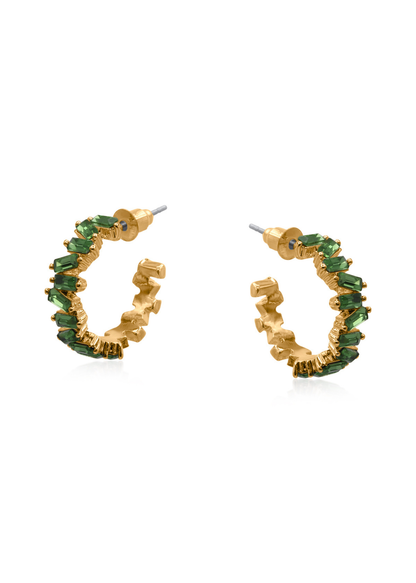 Blue Sirens Crystal Hoop Earrings
